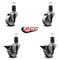 Service Caster 3'' Semi Steel Wheel Swivel 1-5/8'' Expanding Stem Caster Set 2 Brakes, 4PK SCC-EX20S314-SSS-2-PLB-2-158 - alternate 5